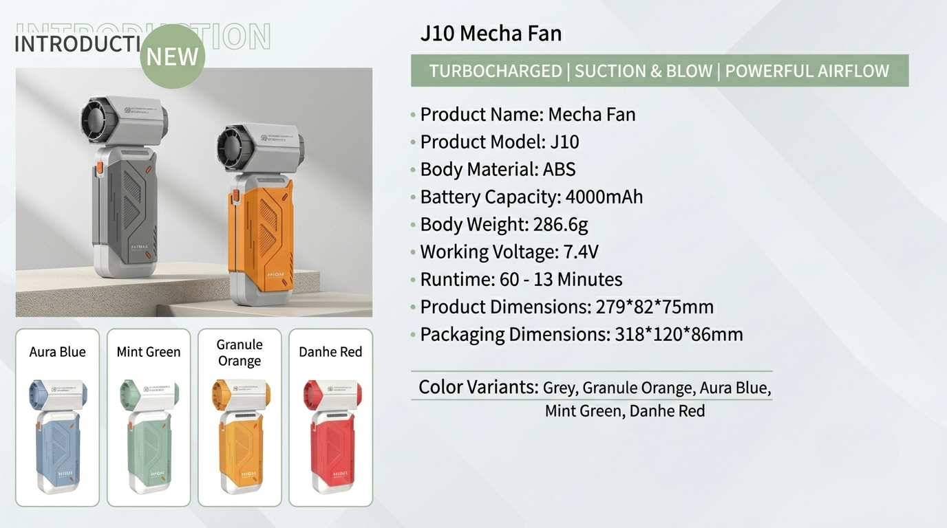 XMT Global J10 high-speed mecha fan OEM/ODM production